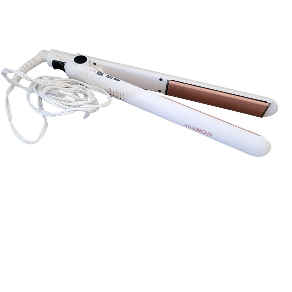 Conair Double Ceramic Flat Iron, 1.0-Inch Straight & Shine